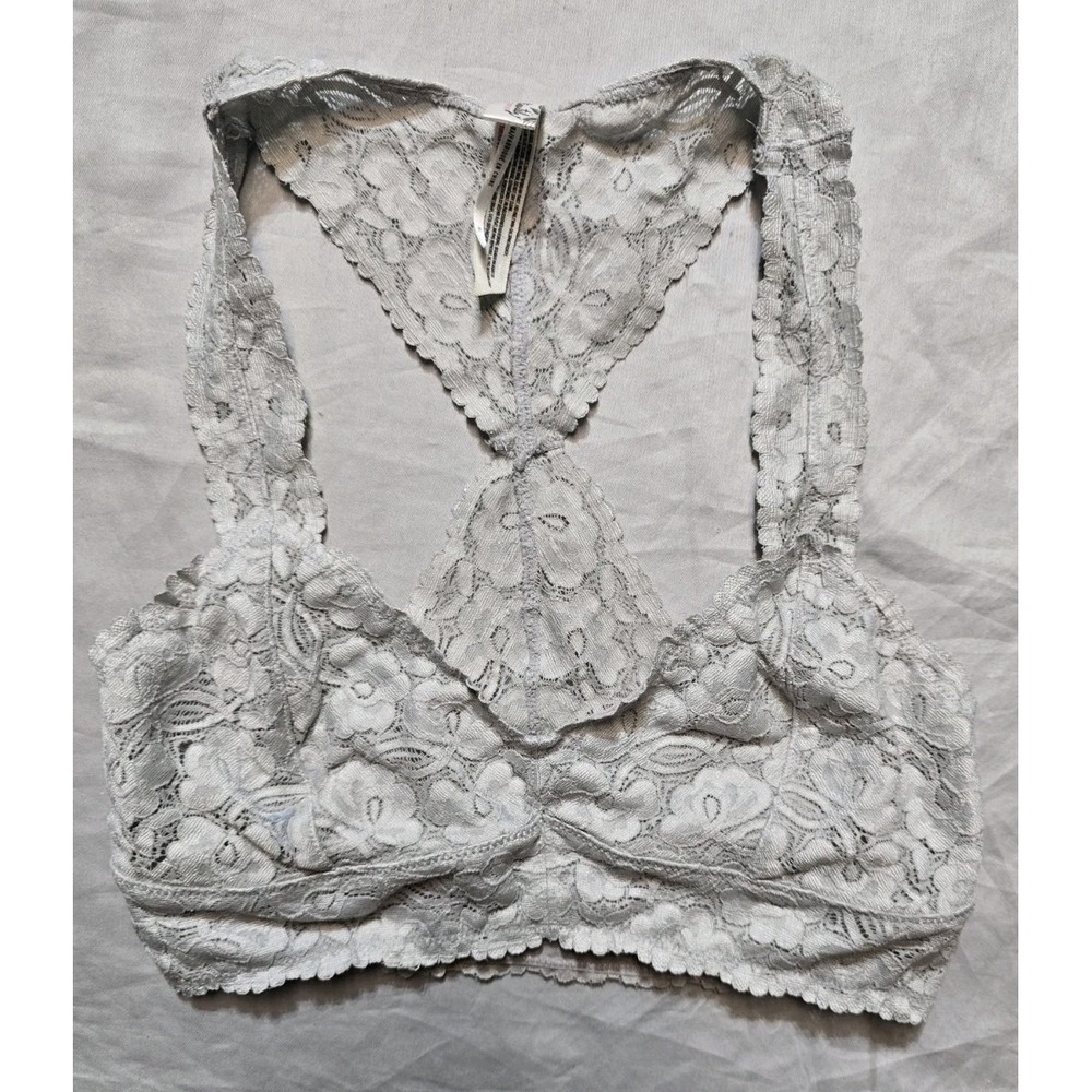 Intimately Free People Lace Off Gray Small Bralette